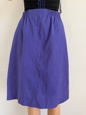 Y2k Vintage Elastic-Waist Violet Midi Skirt